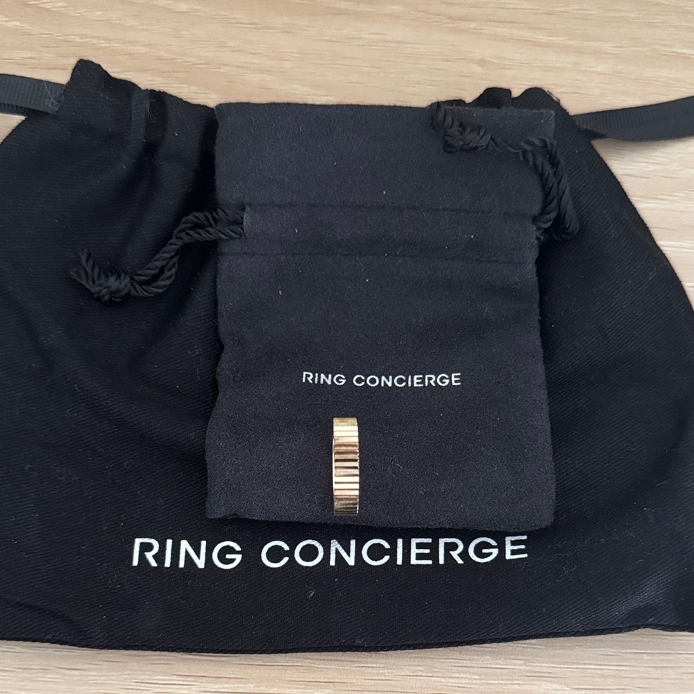 Ring Concierge Gold Ribbed Band Ring 7.75